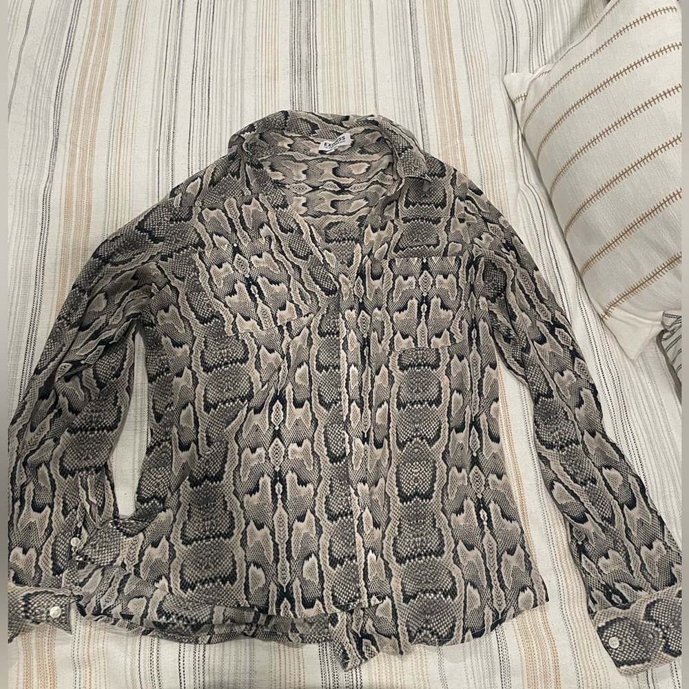 Express The Portofino Shirt Snakeskin